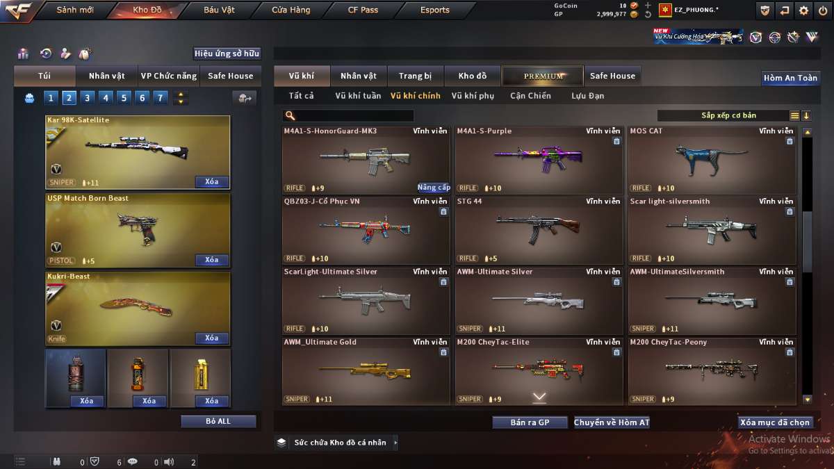shop acc cf uy tin gia re